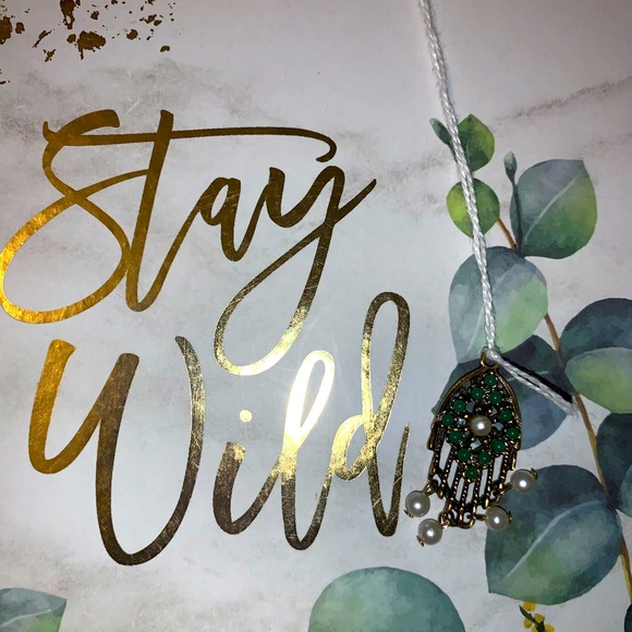 ๐งฟ2/$15๐งฟ Sarah Coventry Jade & Pearl Dreamcatcher Charm - Picture 2 of 13